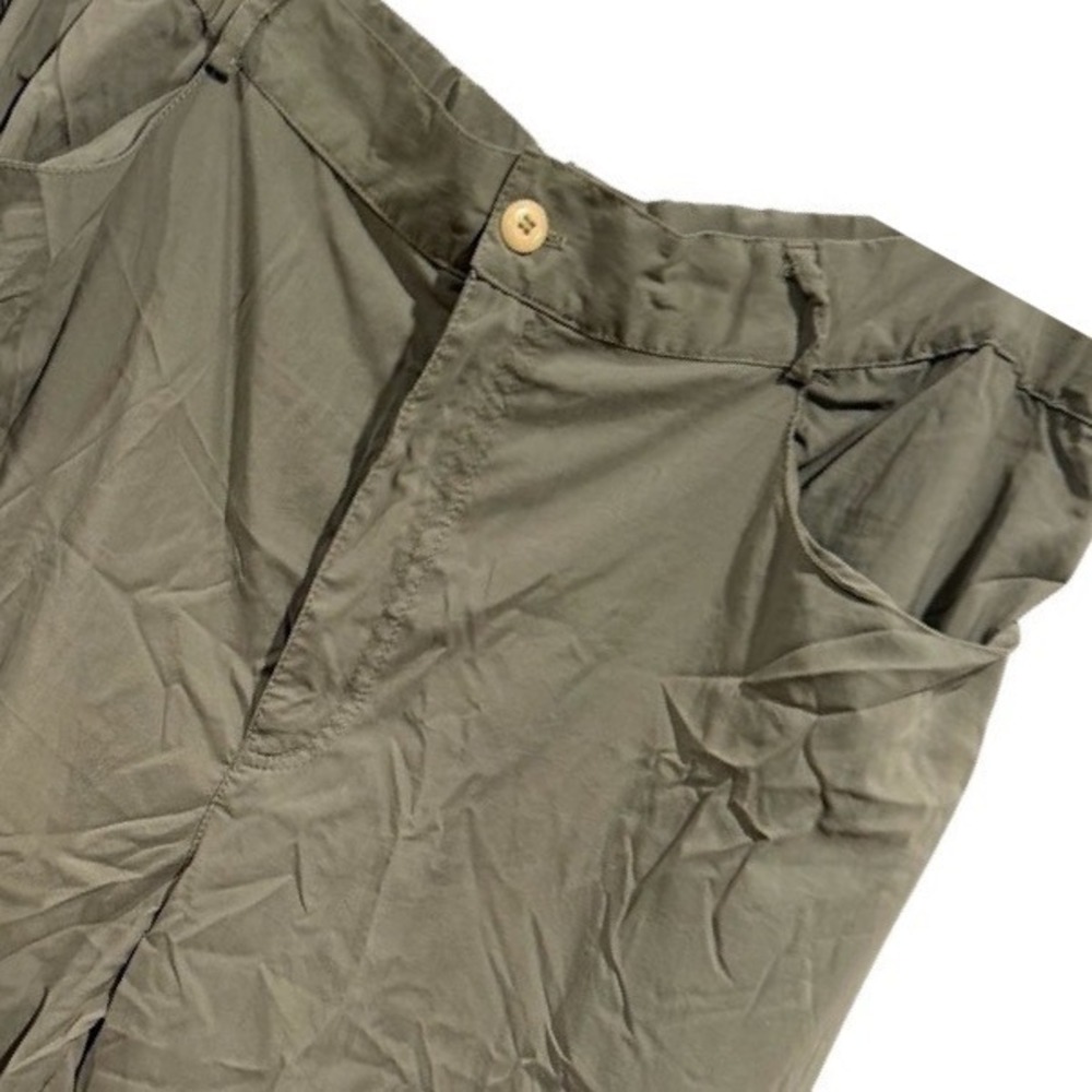 Orvis Vintage Cargo Green Jogger Pants Women Elastic Waist Pockets‎ Casual Sz L